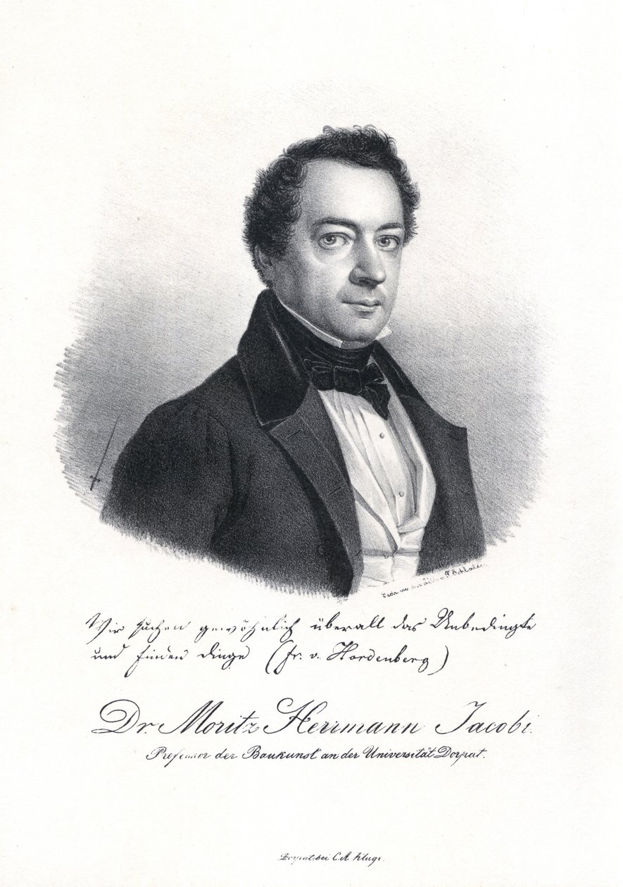 Moritz Hermann von Jacobi 1801-1874、1837 の肖像。 作： エデュアルド・ハウ