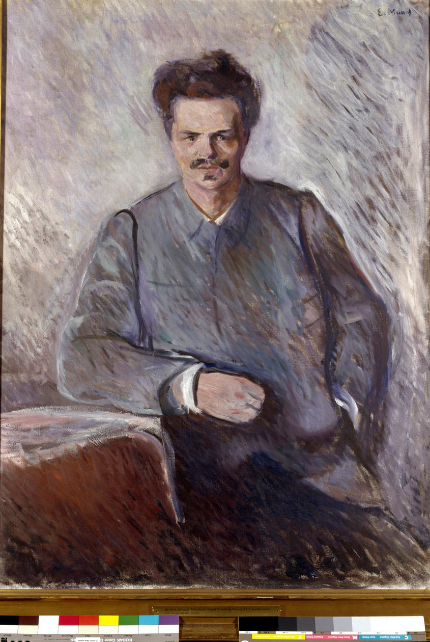 アウグスト・ストリンドベリ スウェーデンの劇作家・画家であるアウグスト・ストリンドベリ（1849-1912）の肖像。エドヴァルド・ムンク（1863-1944）の絵 作： エドヴァルド・ムンク
