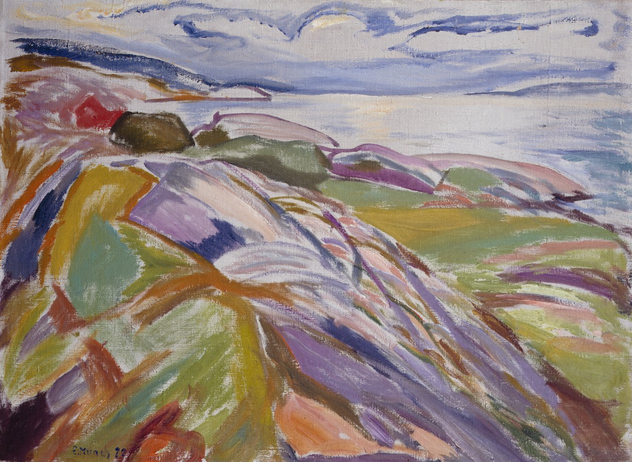 海岸の風景、Hvitsten 作： エドヴァルド・ムンク