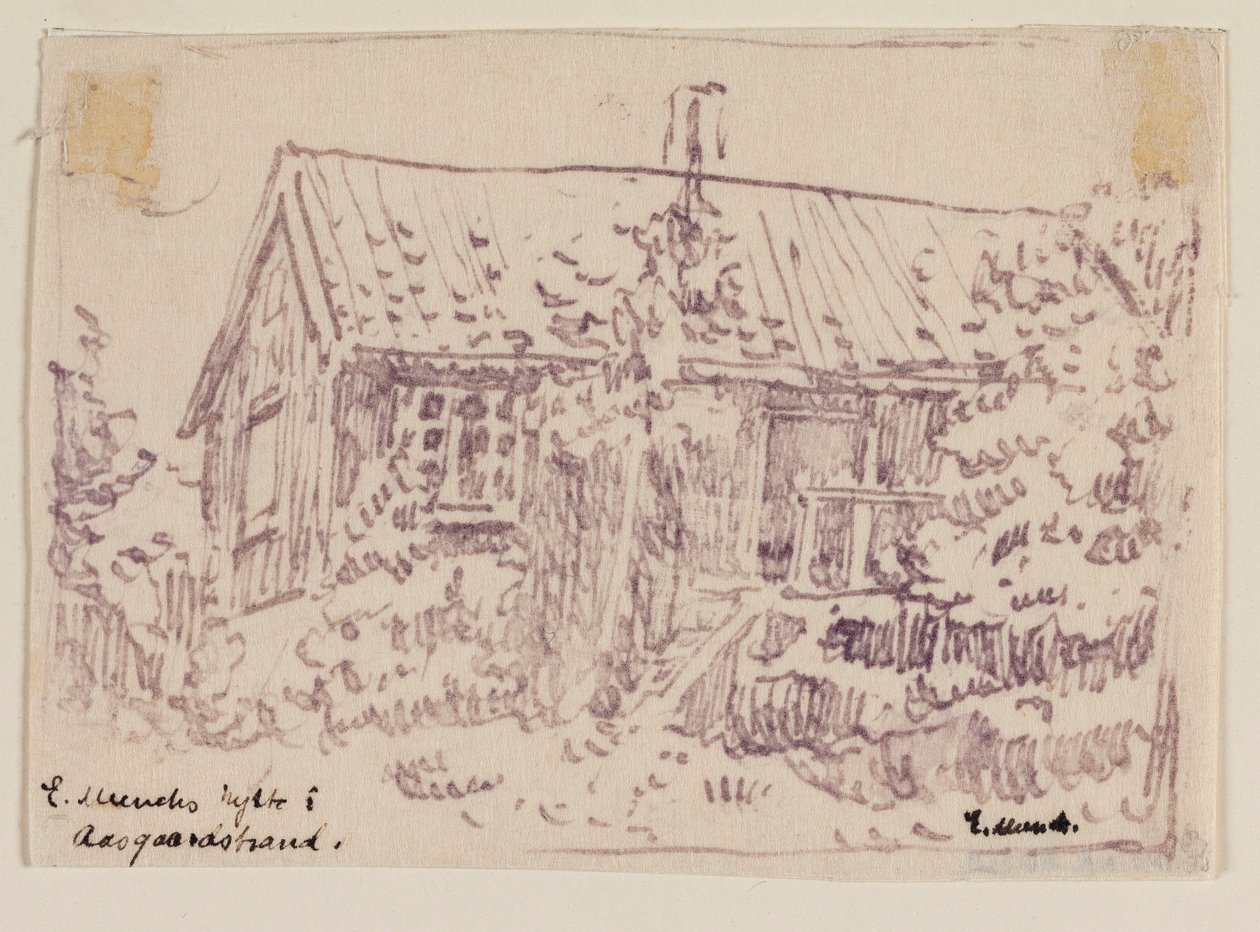 オースゴードストランドにあるエドヴァルド・ムンクの山小屋 作： エドヴァルド・ムンク