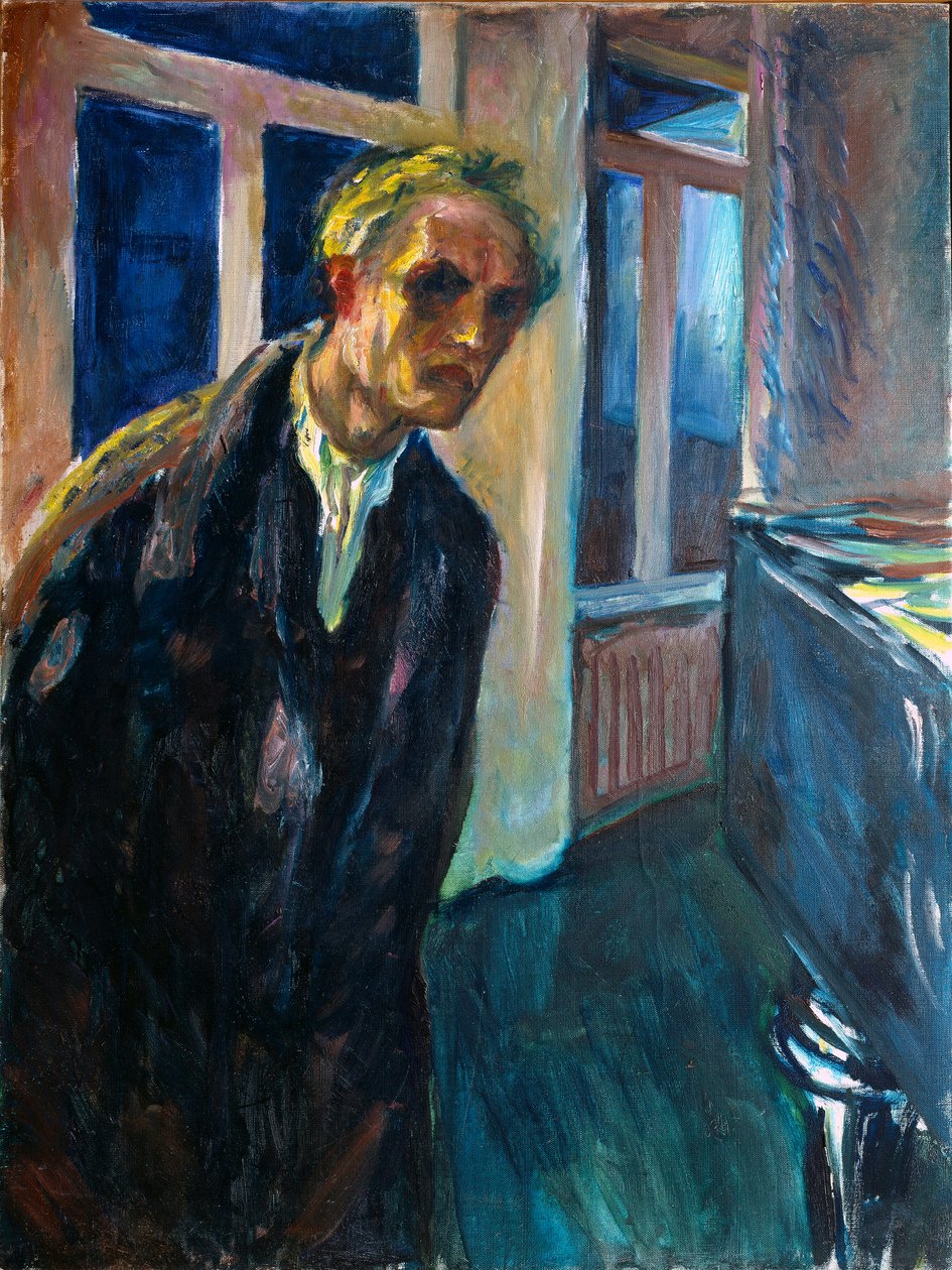 自画像」または「夜を歩く男」 エドヴァルド・ムンク（1863-1944） 1923-1924年 日89,5x67,5 cm オスロ、ムニシパル・オブ・アート・コレクション ムンク美術館（ムンク美術館 作： エドヴァルド・ムンク