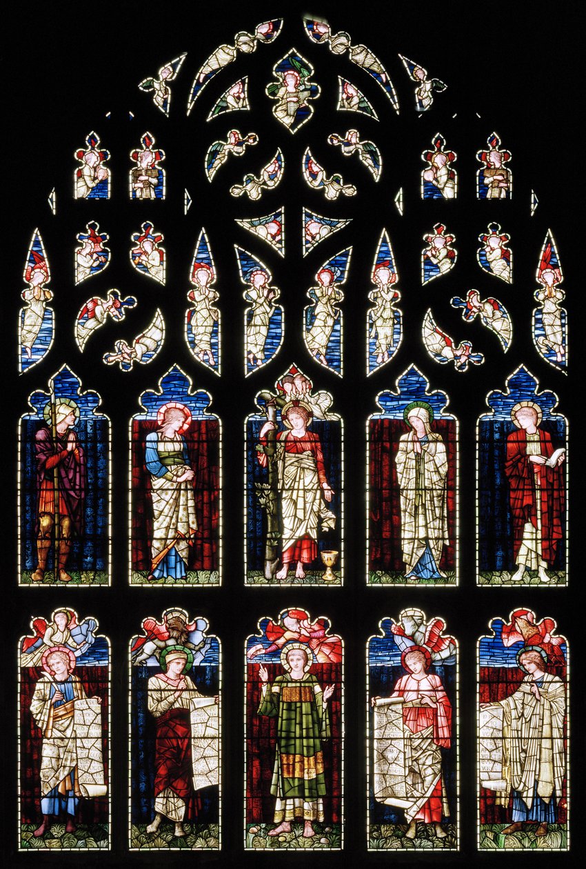 Ashton Under Lyne、Albion Congregational Church、Morris＆Co.、Edward Burne-Jones、South Transept、1896 作： エドワード・バーン・ジョーンズ