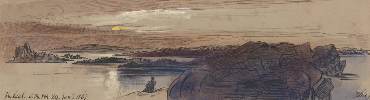 Shelaal、1867年1月29日、午前5時から30日（264） 作： エドワード・リア