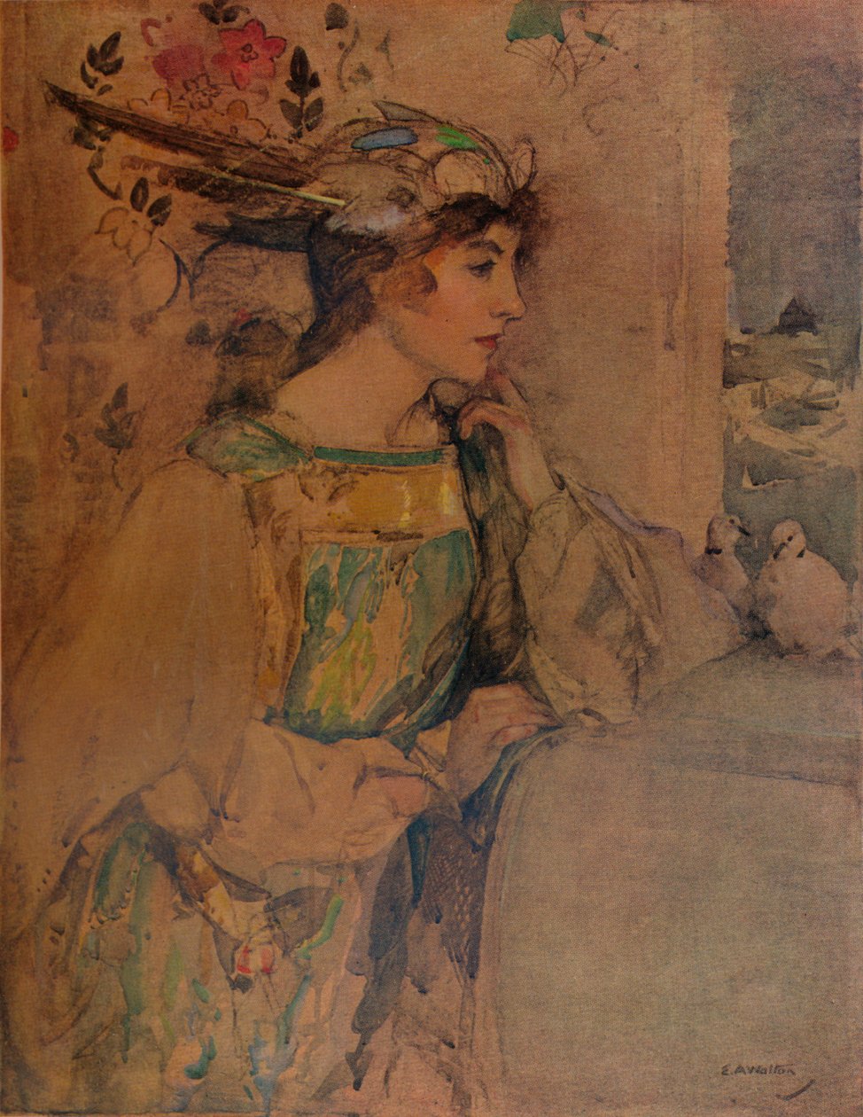イーガーハート、c1900。 作： エドワード・アーサー・ウォルトン