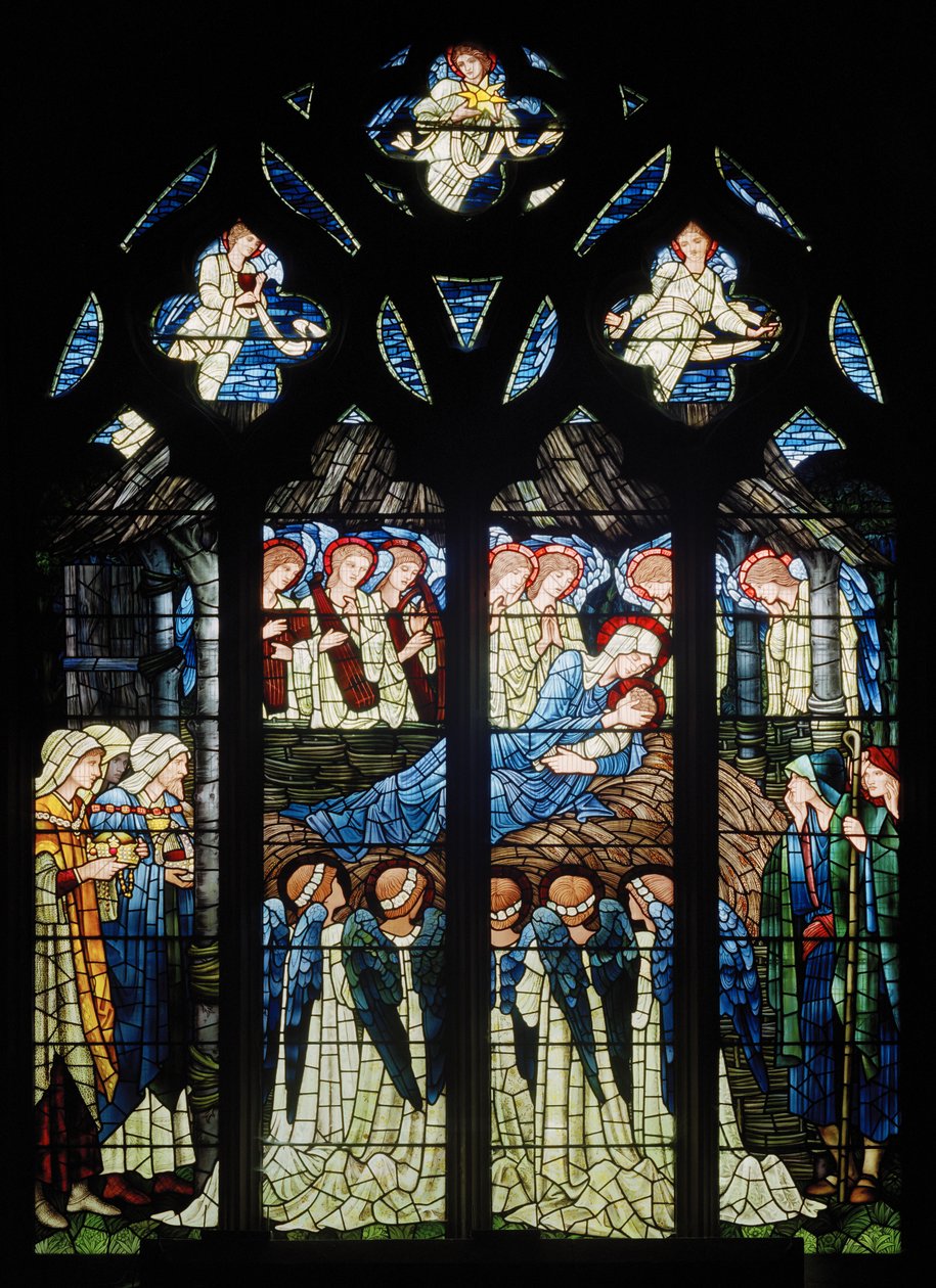 Harwarden、St Deiniol、Morris＆Co.、Edward Burne-Jones、The Nativity、1898 作： エドワード・バーン・ジョーンズ