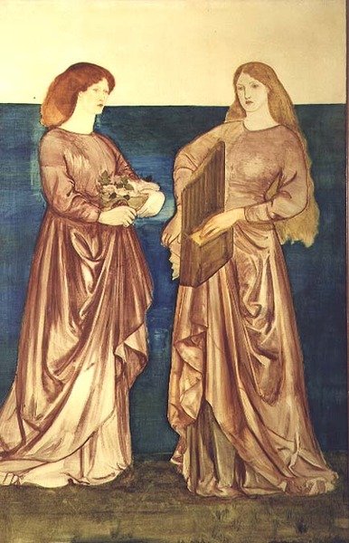 St.DorothyとSt.Cecilia 作： エドワードコーリーバーンジョーンズ
