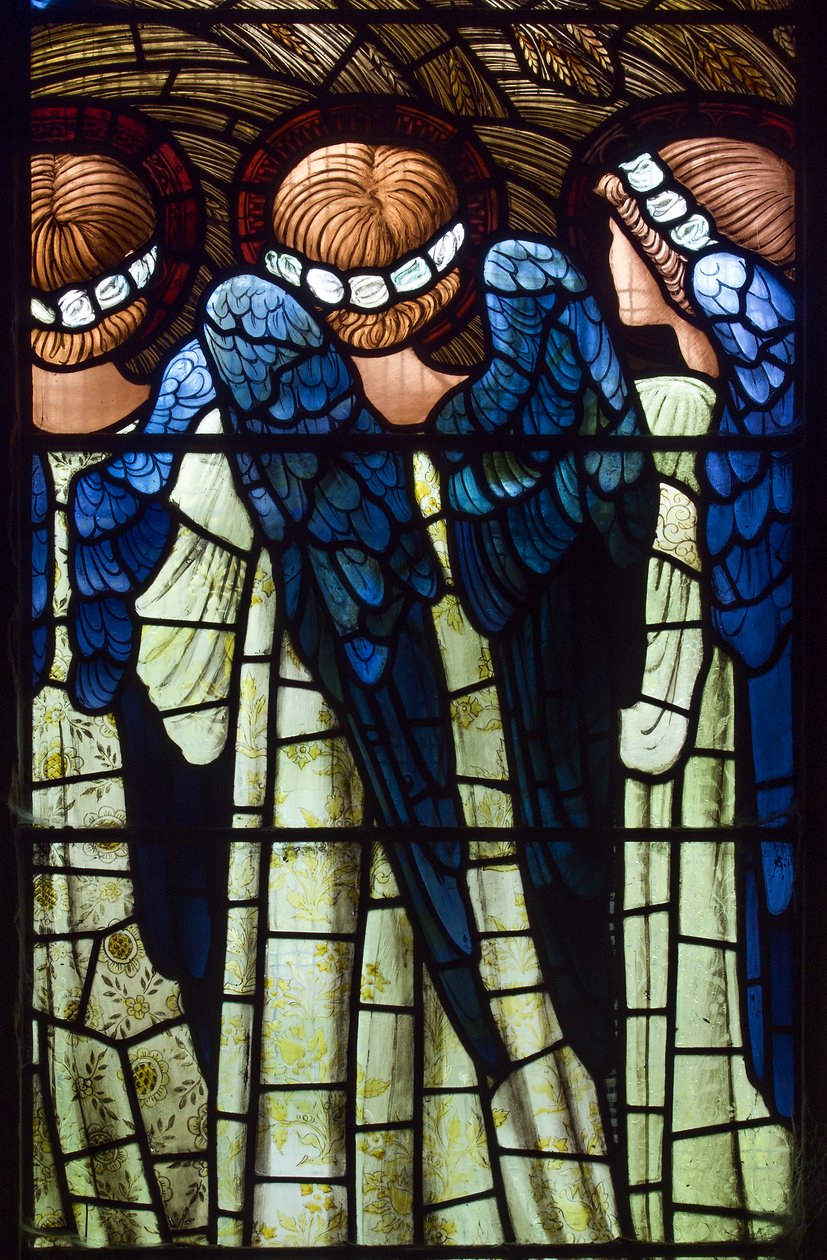 Harwarden、St Deiniol、Morris＆Co.、Edward Burne-Jones、Angels、The Nativity、1898 作： エドワード・バーン・ジョーンズ