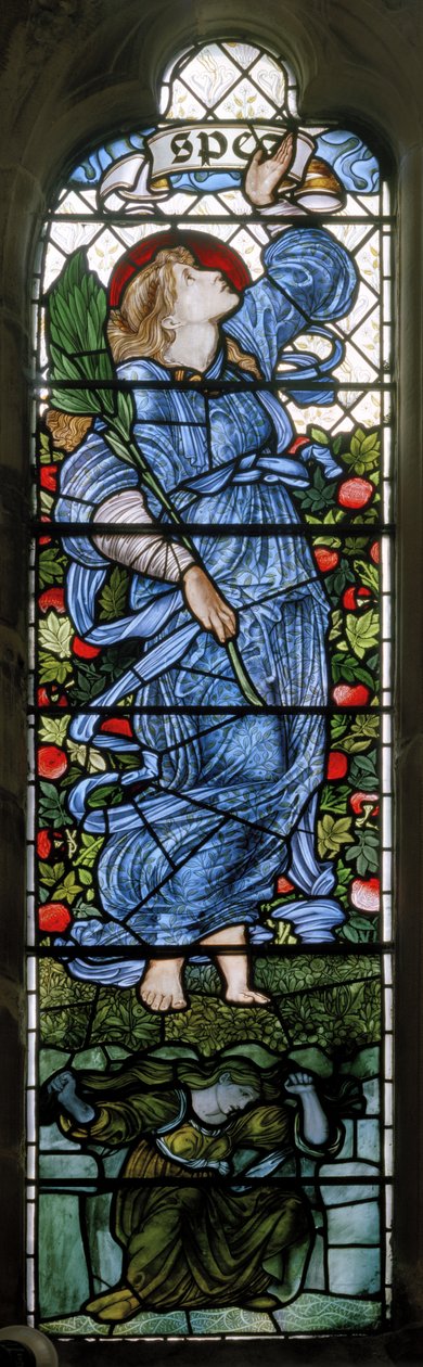 Rochdale、St Chad、Morris＆Co.、Edward Burne-Jones、Hope、1873 作： エドワード・バーン・ジョーンズ