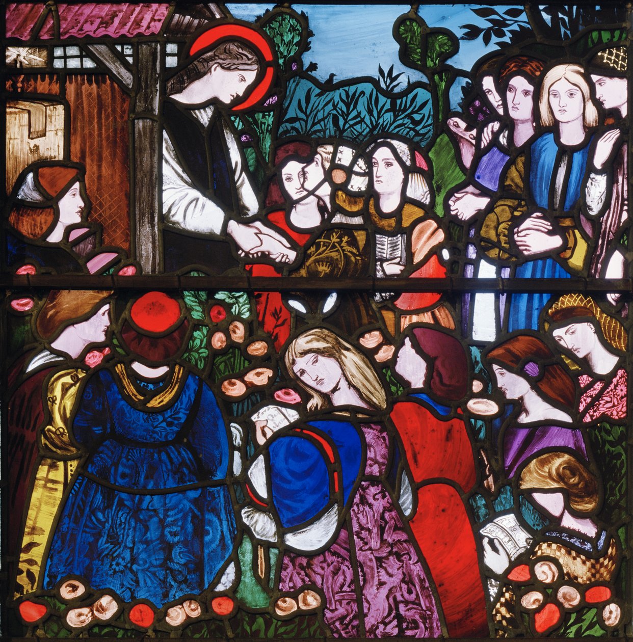 St Frideswide、詳細、1859（ステンドグラス） 作： エドワード・バーン・ジョーンズ