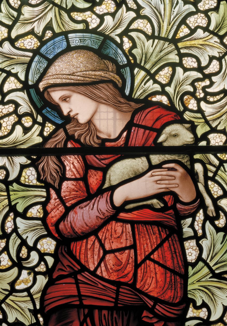 St. Agnes (Detail, 1902-1914) von Edward Coley and Dearle Burne-Jones