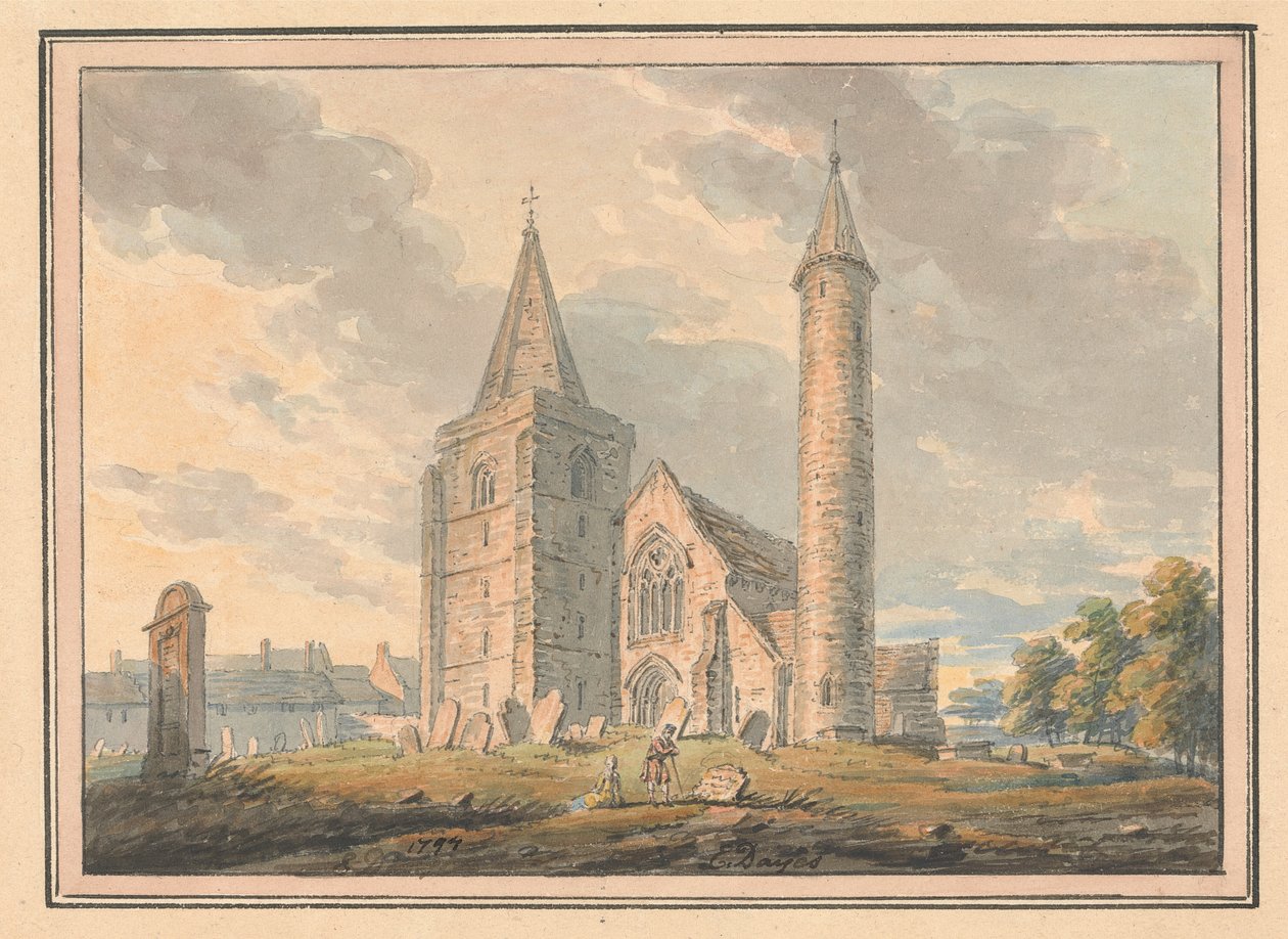 Catedral de Brechin e torre redonda, Forfarshire, Escócia 作： エドワード・デイズ