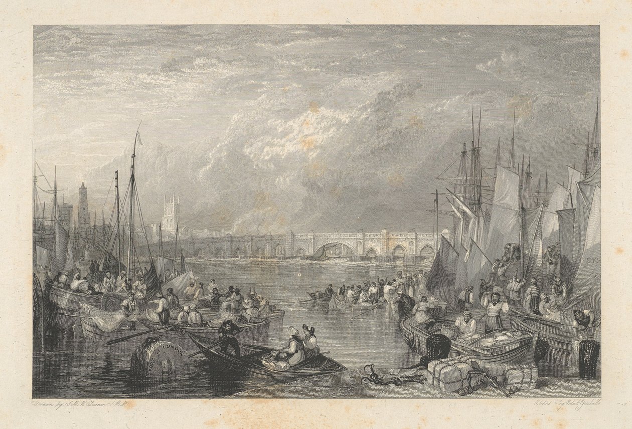 Old London Bridge ja lähialueet 作： エドワード・グドール