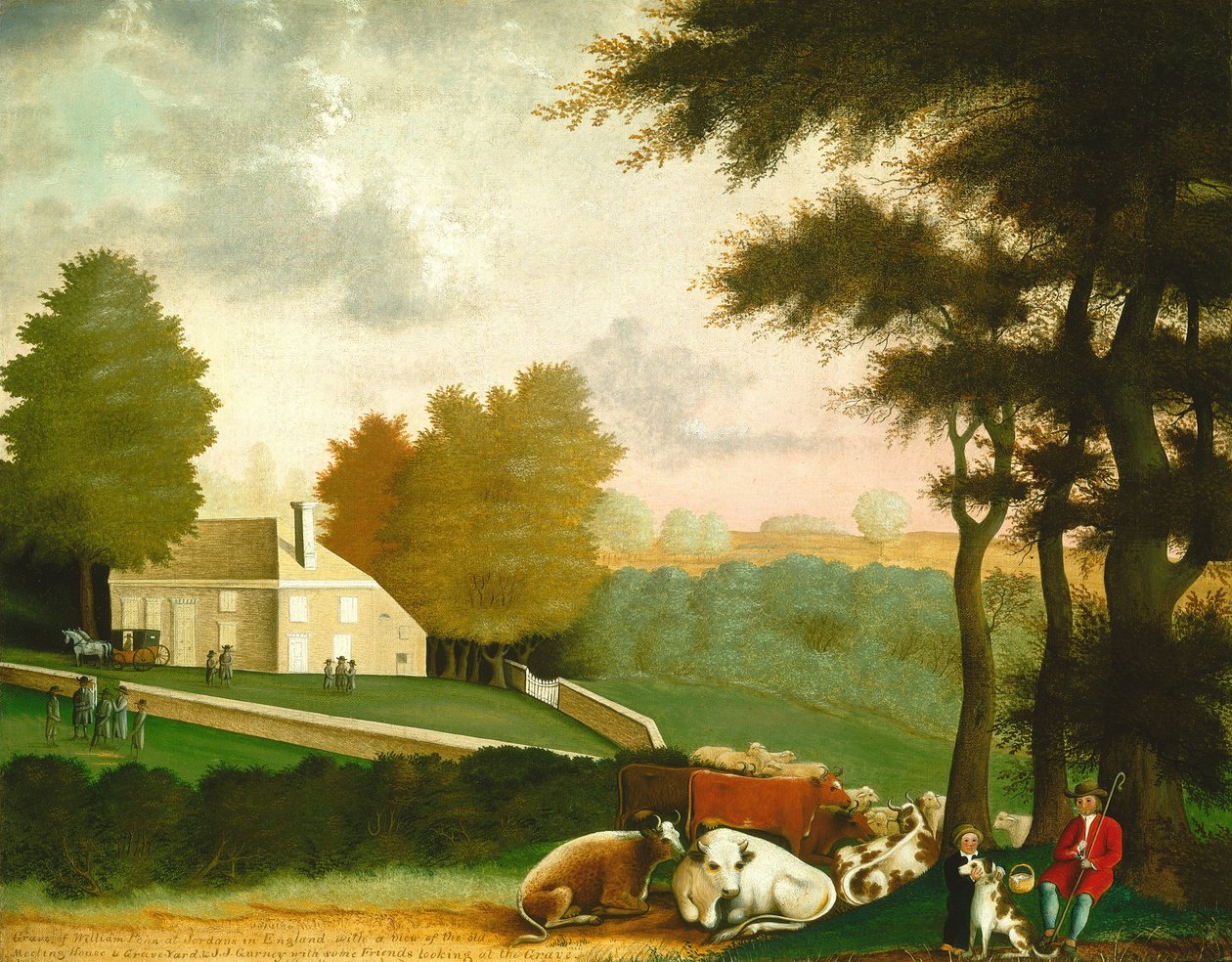 ウィリアム・ペンの墓、c。 18471848。 作： エドワード・ヒックス