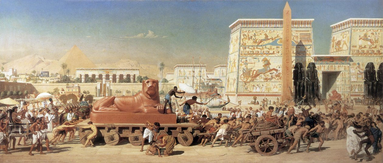エジプトの油絵 1867年エジプトのイスラエル（油彩・キャンバス）