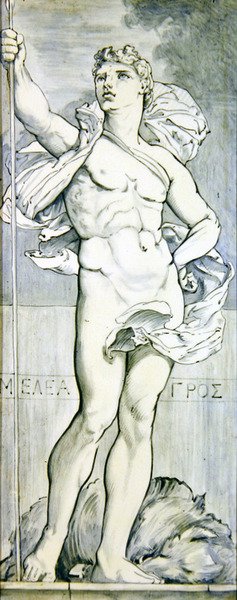 Meleager、1866年頃（セラミック）（368310とペア） 作： エドワード・ジョン・ポインター