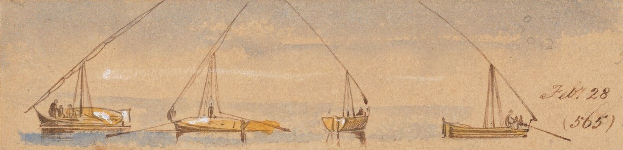 船（ダハベア）；2月28日［1867年］（565） 作： エドワード・リア