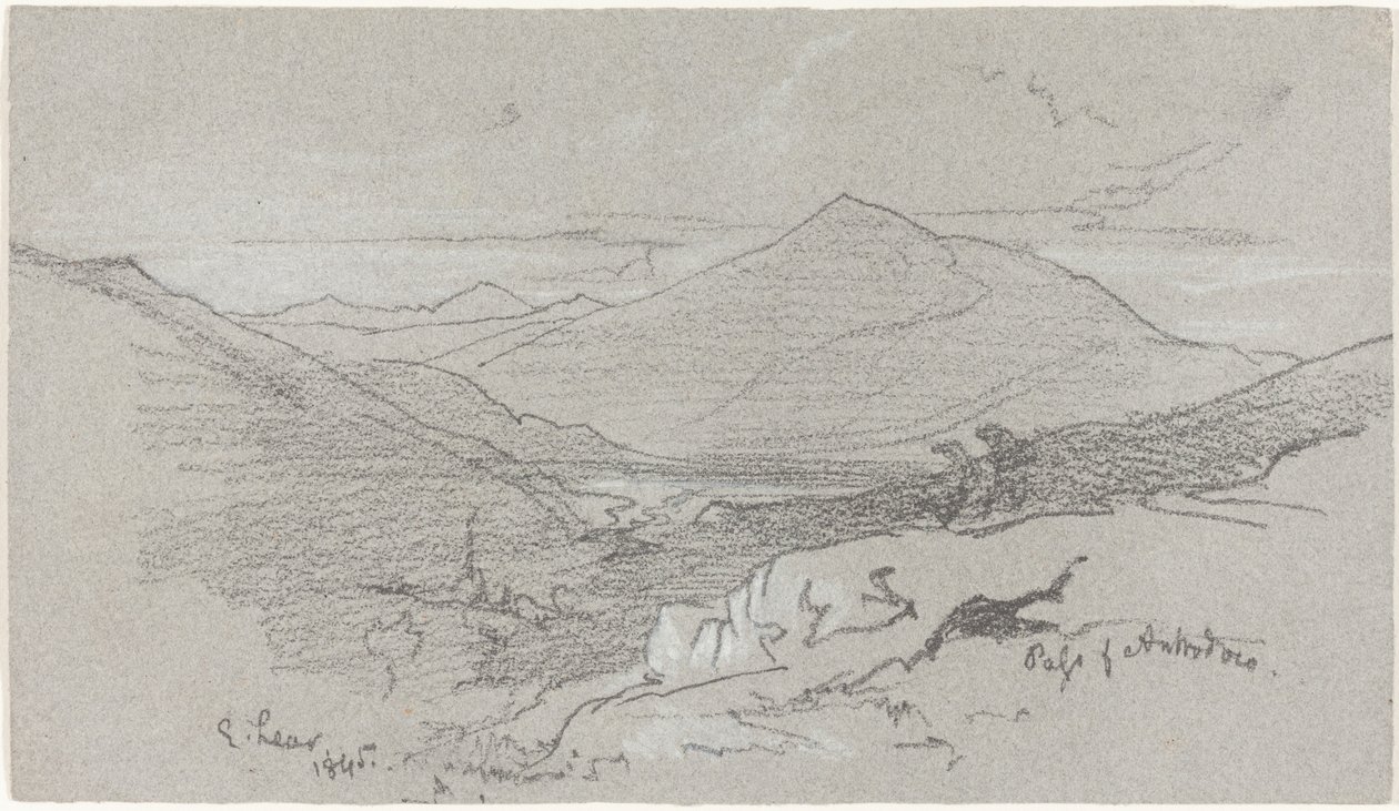 アントロドコからの山の景色 作： エドワード・リア