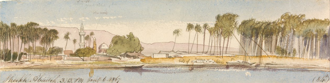 シェイク・アバデ、1867年1月6日午後3時15分 (84) 作： エドワード・リア