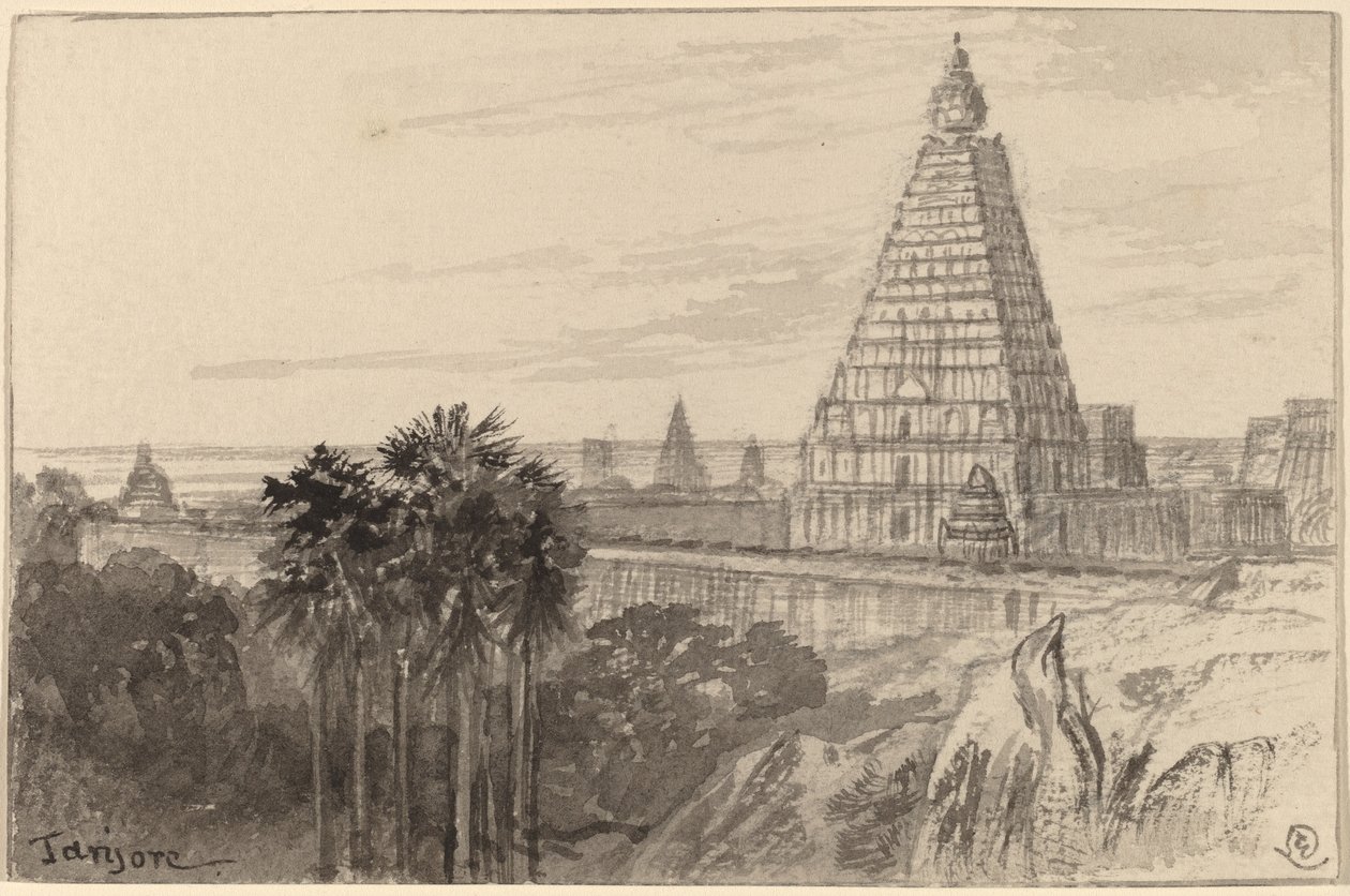 タンジョール、インド、18841885。 作： エドワード・リア