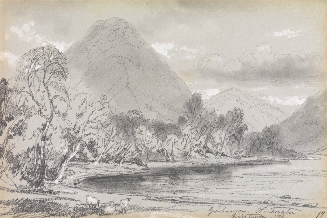 Yewbarrow、Wastwater、1836 年 9 月 16 日 作： エドワード・リア