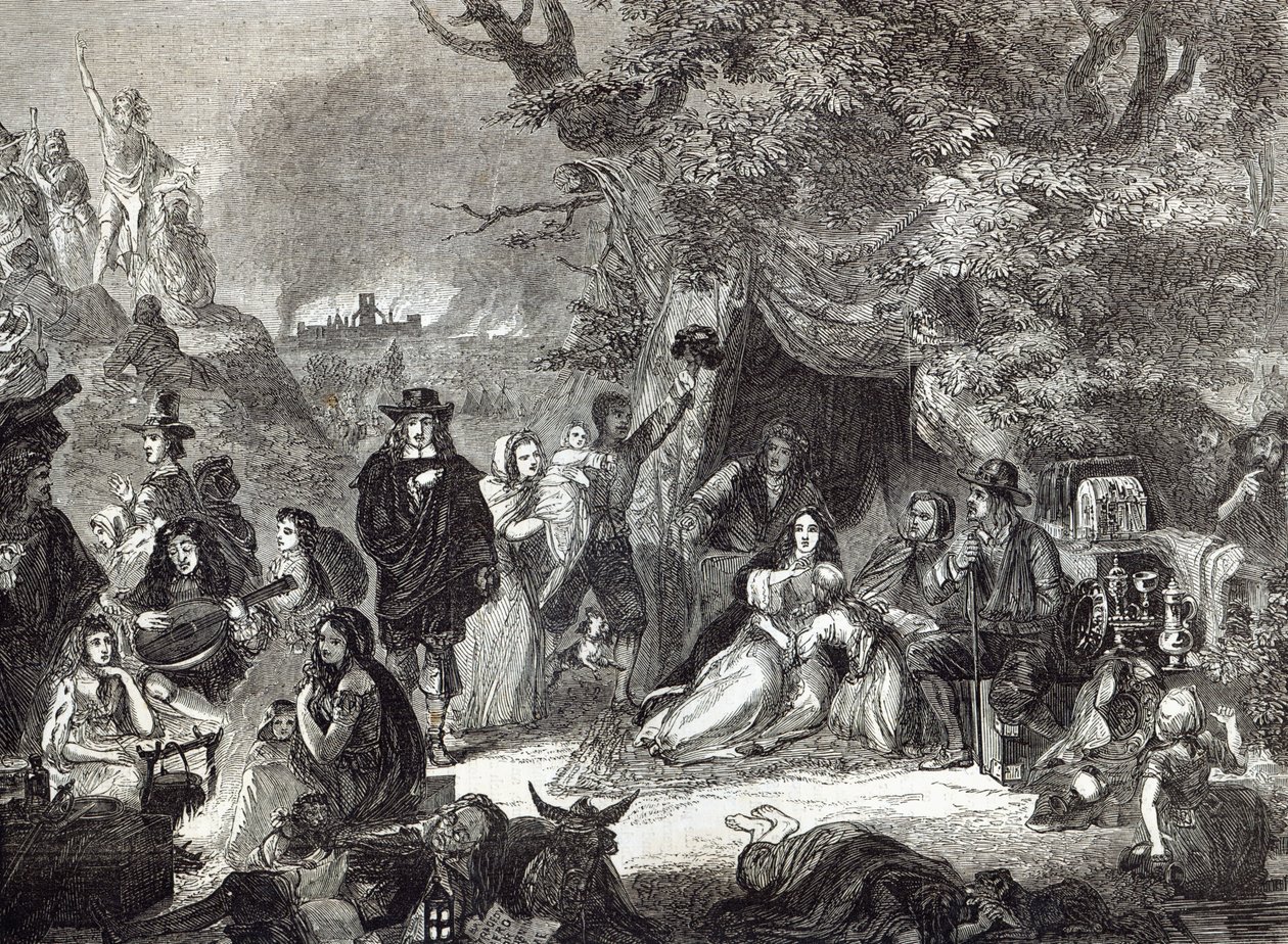 1666年のロンドン大火のハイゲートフィールズ