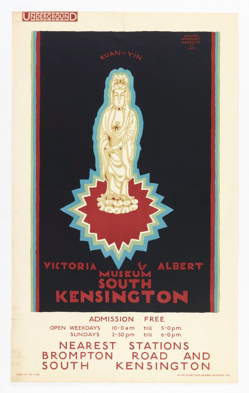 ロンドン地下鉄のポスター（Victoria and Albert Musuem）、1921年