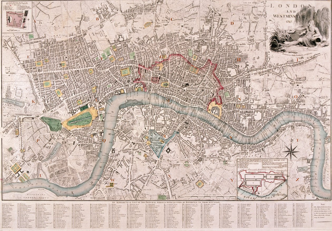 ロンドンの地図、1797 年