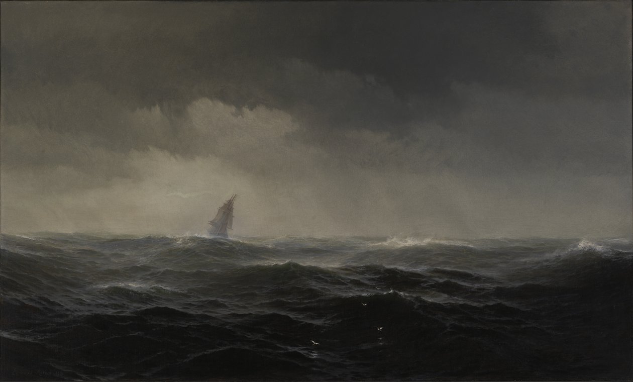 海、1870年。 作： エドワード・モラン