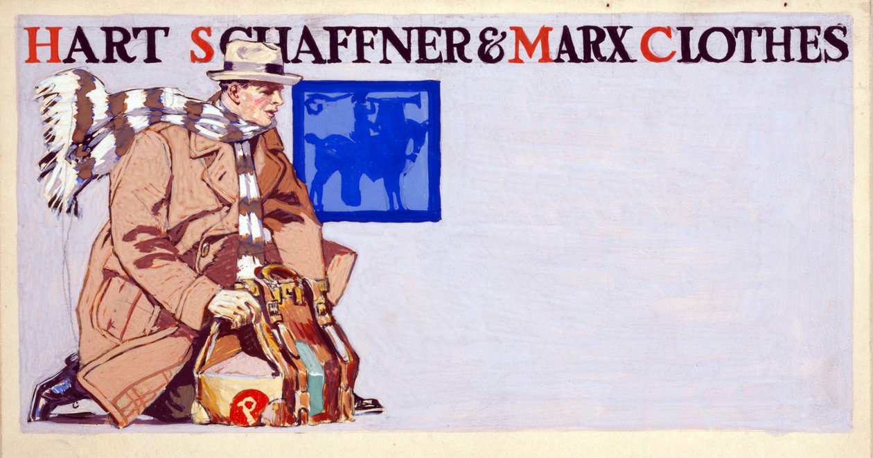ハート、シャフナー、マルクスの服、パブの広告。 1900 作： エドワード・ペンフィールド
