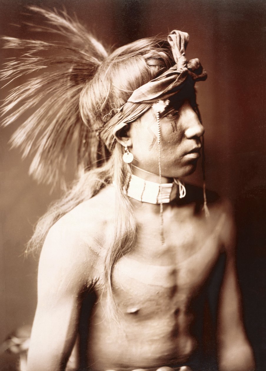 Shows As He Goes de Edward S. Curtis, c.1904 (impressão em tons de prata) 作： エドワード保安官カーティス