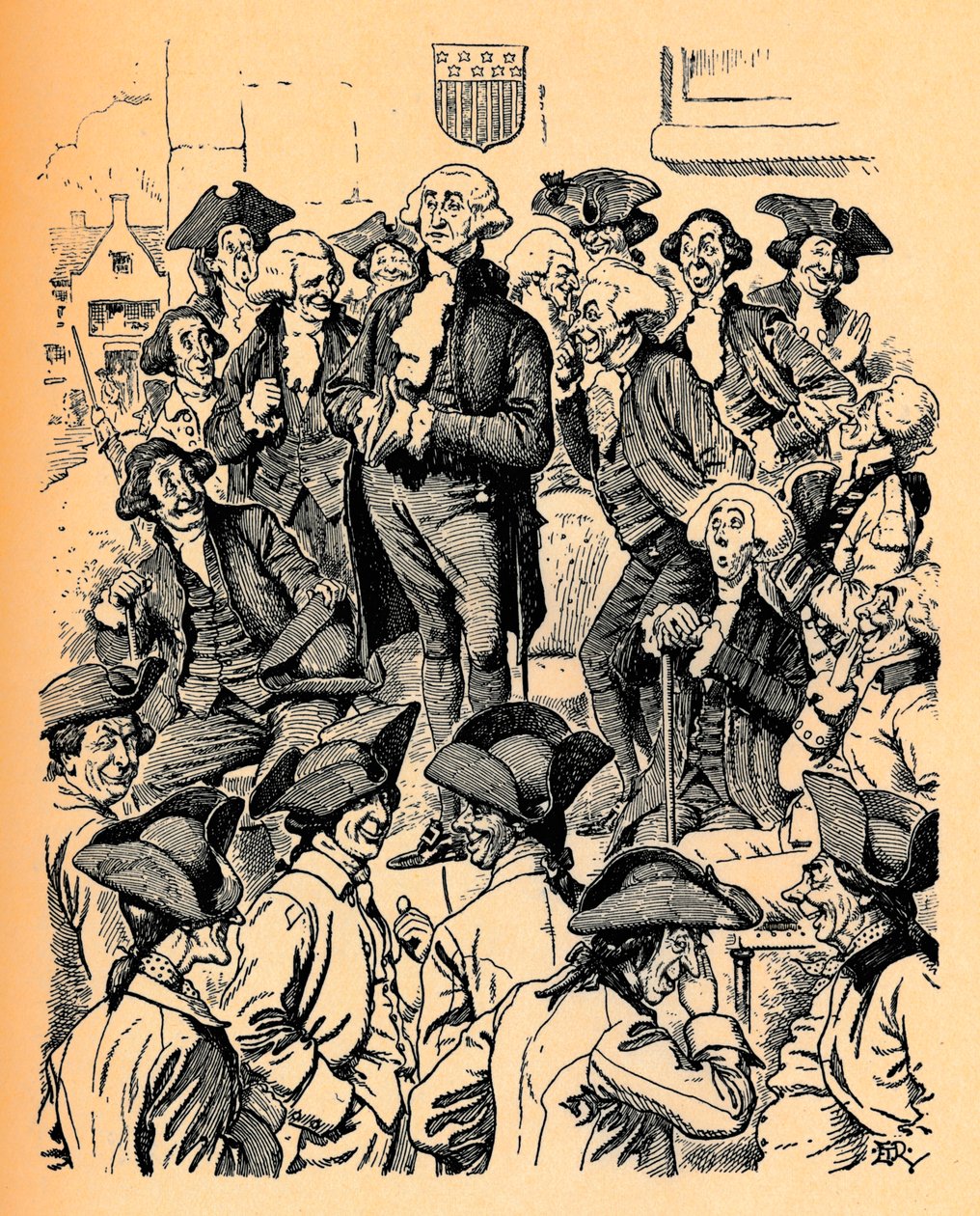嘘をつくことを試みるジョージワシントン、c1900 作： エドワード・テニスン・リード