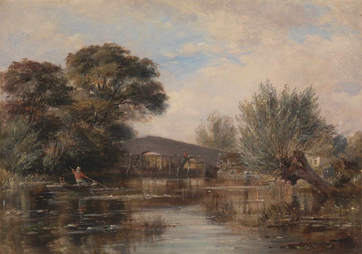 Godstow Bridge lähellä Oxfordia 作： エドワード・ウィリアム・クック