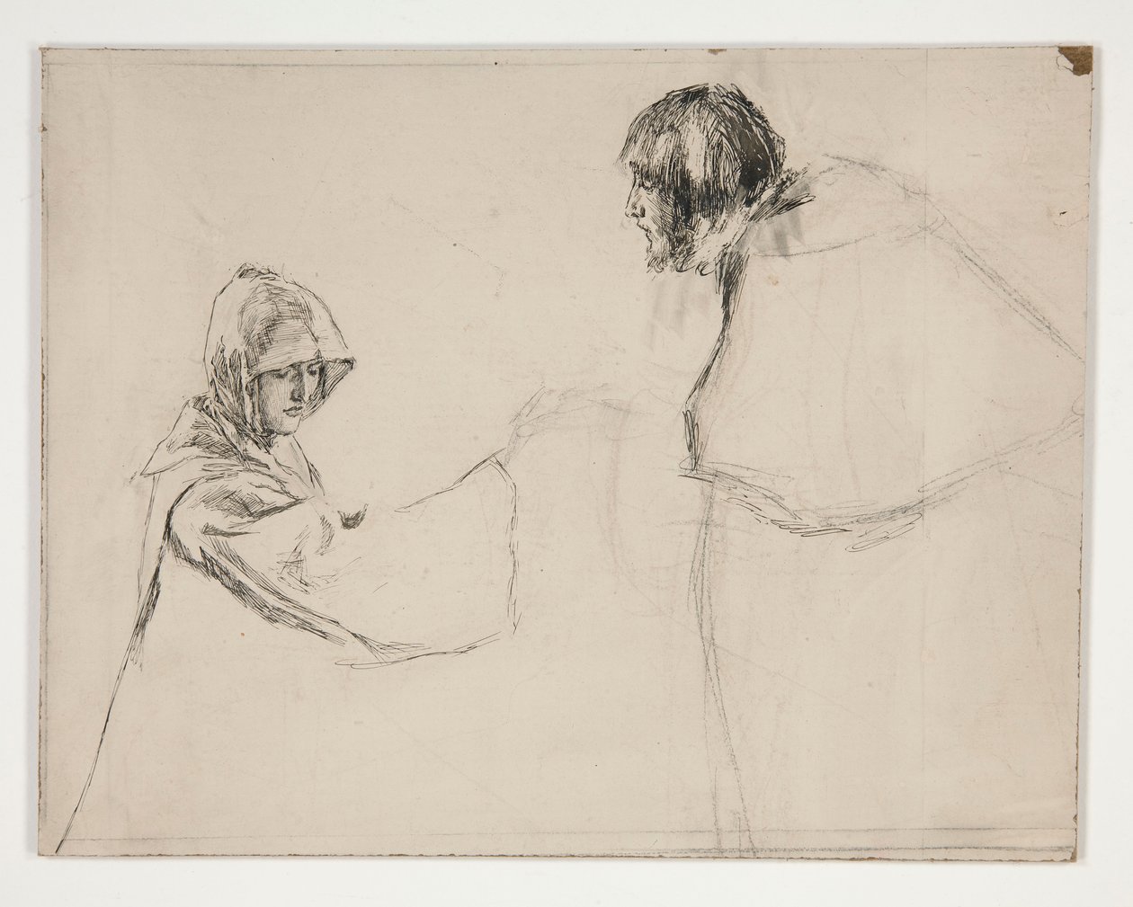 Isabella and the Duke (study for .1108) from Measure for Measureより 作： エドウィン オースティン アビー