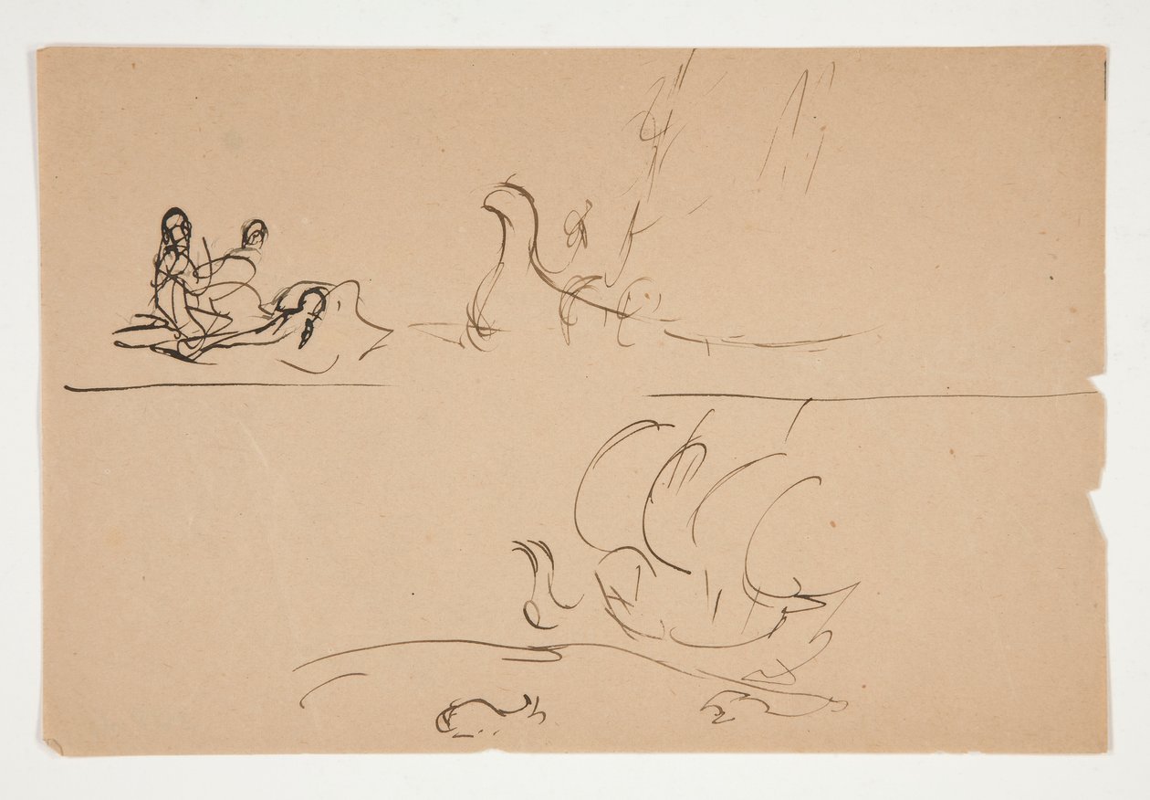 聖杯の探求のための習作 (ボストン公立図書館のための 15 枚の絵画のシリーズ、1901 年に完成) 作： エドウィン オースティン アビー