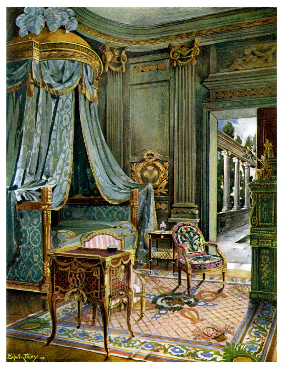 寝室、1911-1912。 作： エドウィン・フォーリー
