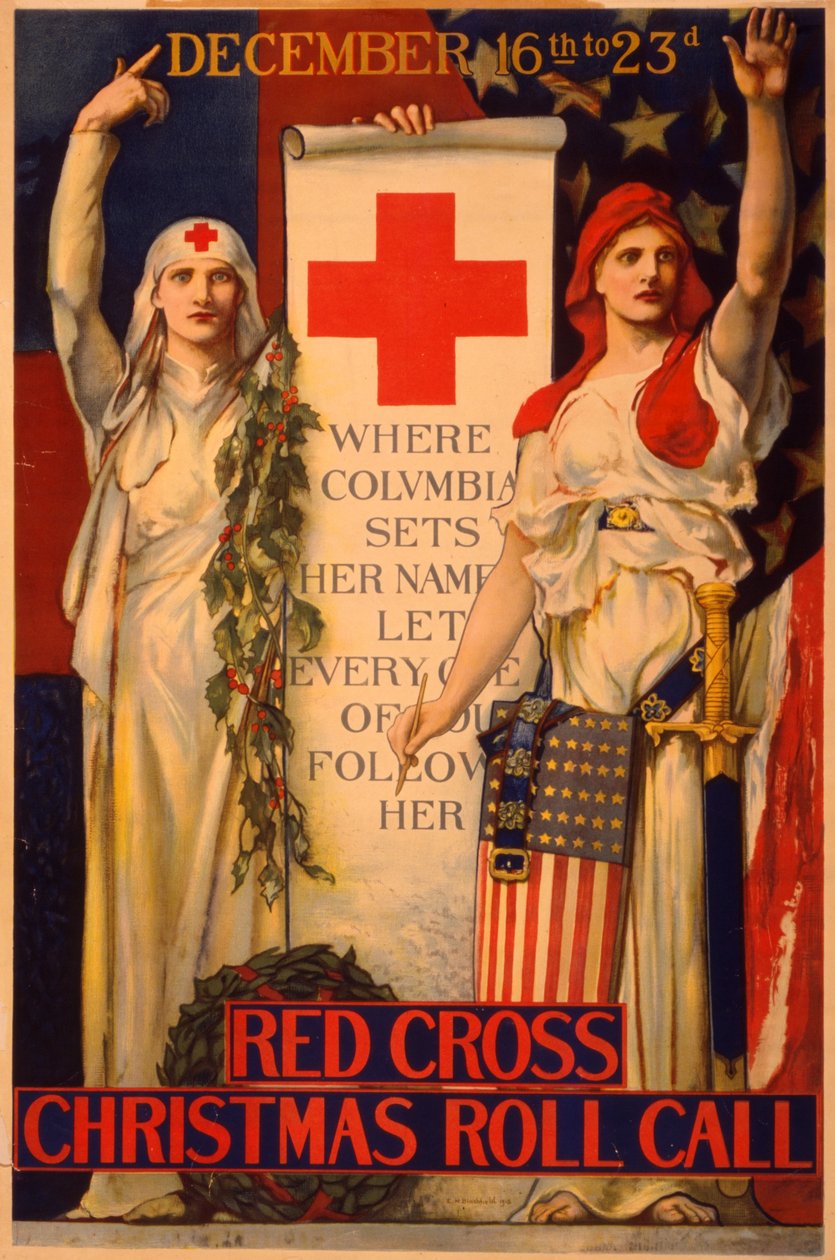 赤十字のクリスマス募金キャンペーン、パブ。 1918 作： エドウィン・ハウランド・ブラッシュフィールド
