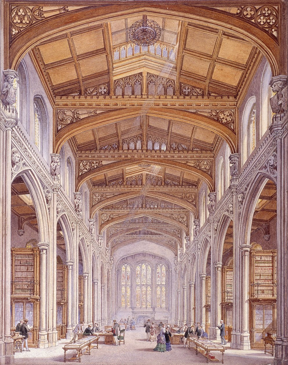 ギルドホール図書館、ロンドン、1872 作： エドウィン・トーマス・ドルビー