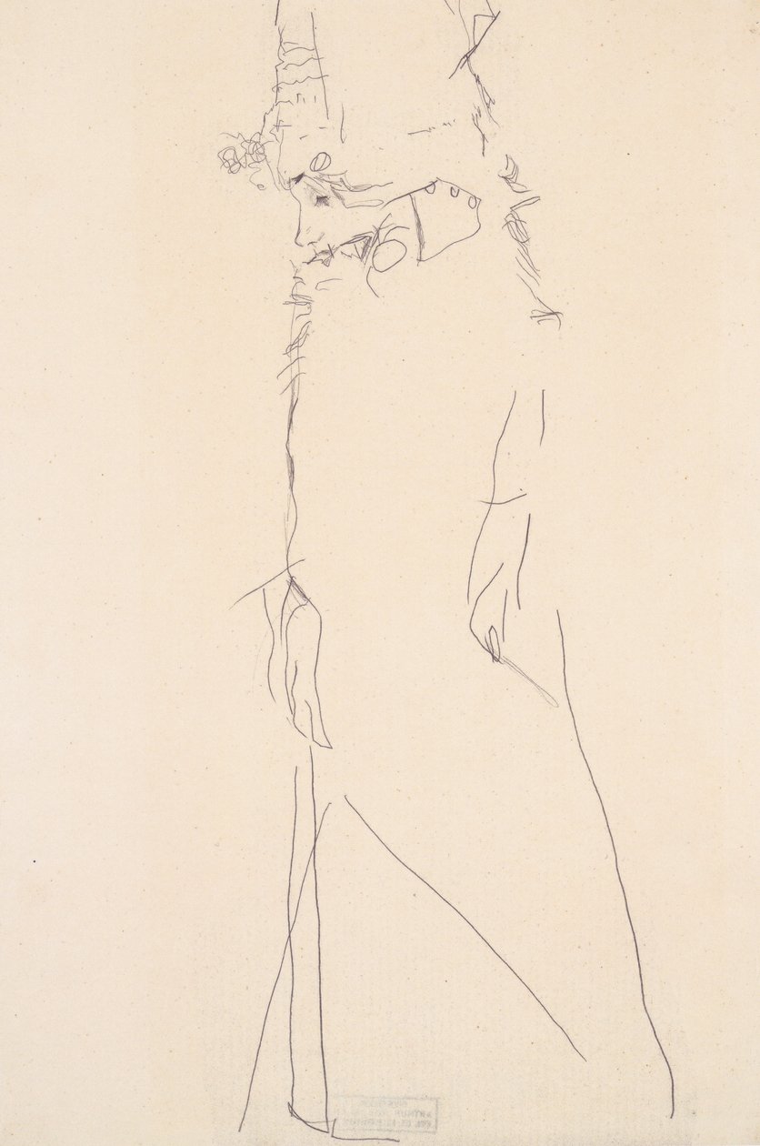 目を閉じてゲルティシーレの肖像画 作： エゴンシーレ