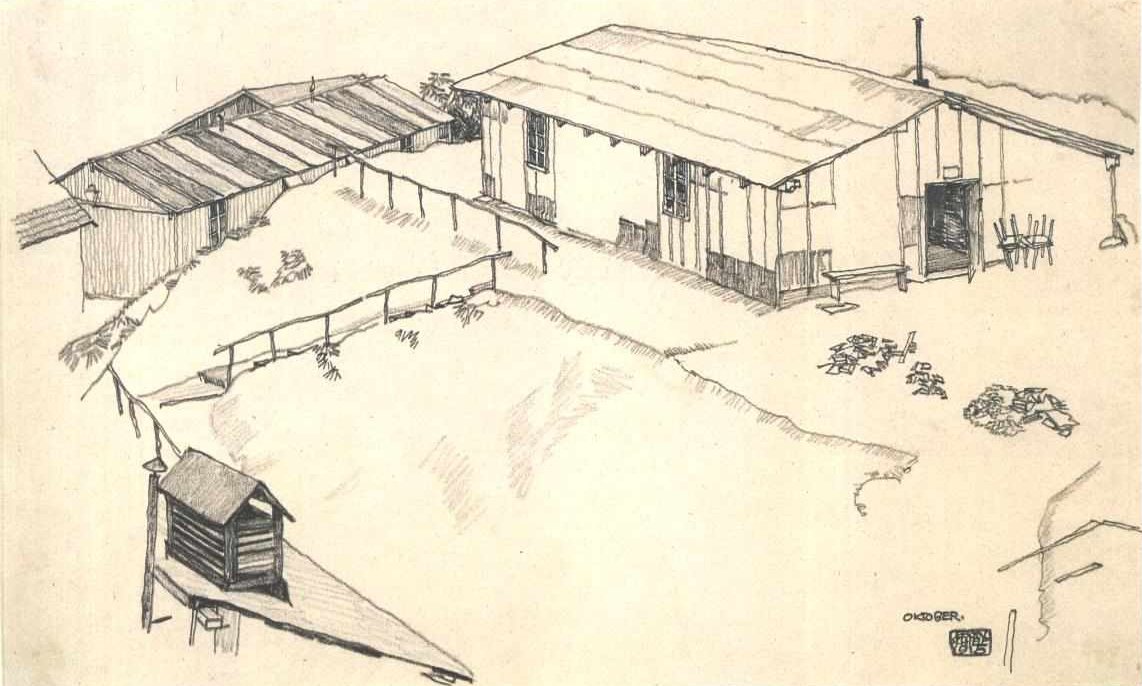 小屋のある家 作： エゴンシーレ