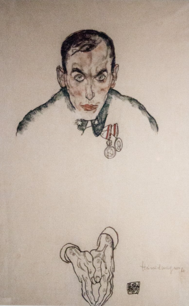 中尉ハインリヒワグナーの肖像画 作： エゴンシーレ