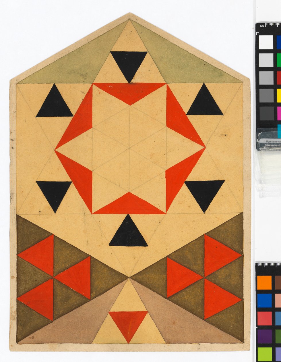 Geometrische Übung (Schülerarbeit) 作： エゴンシーレ