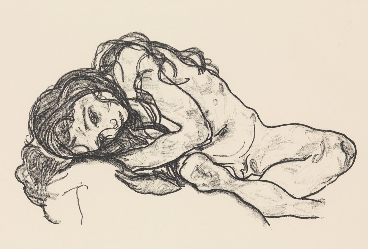 少女、1918年。 作： エゴンシーレ