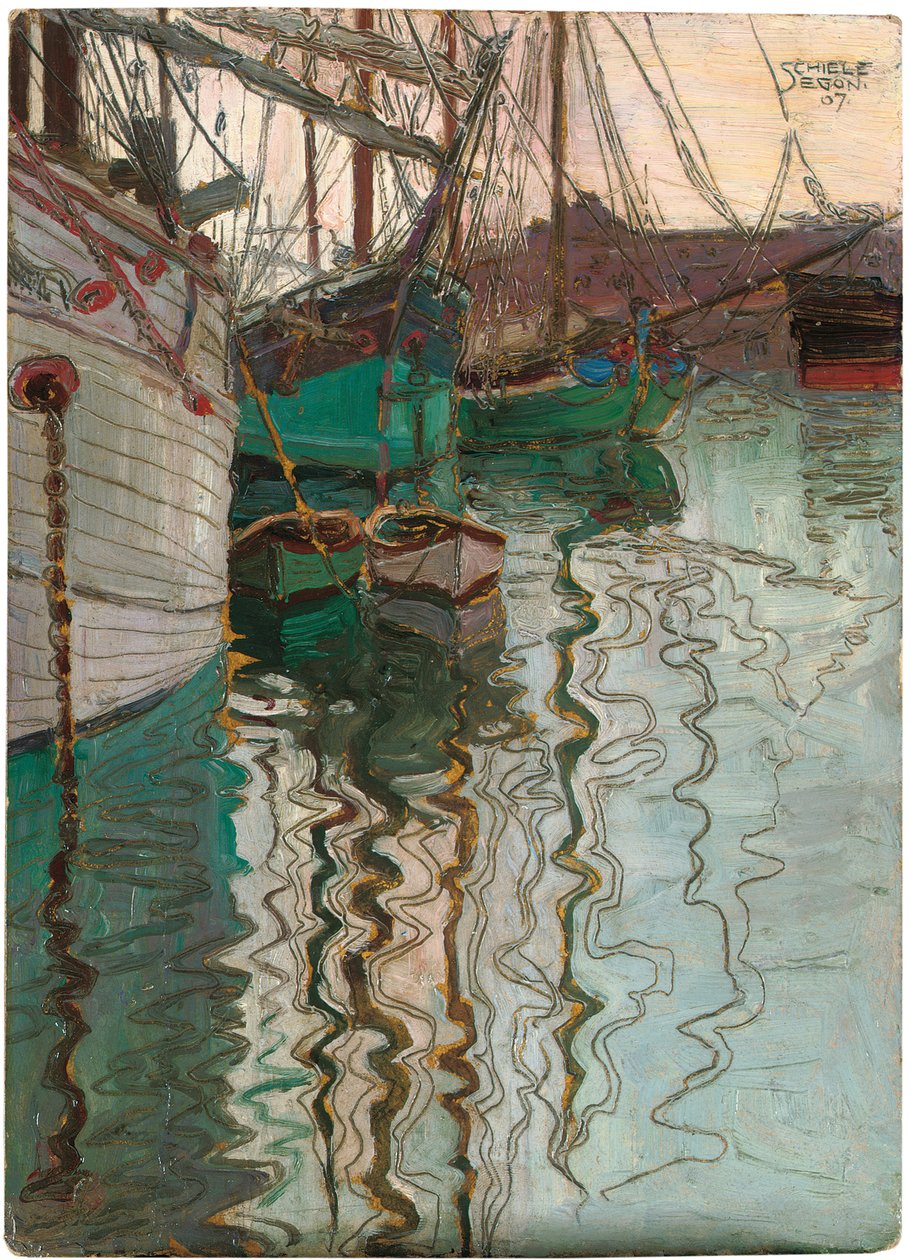 トリエステ港、1907 作： エゴンシーレ