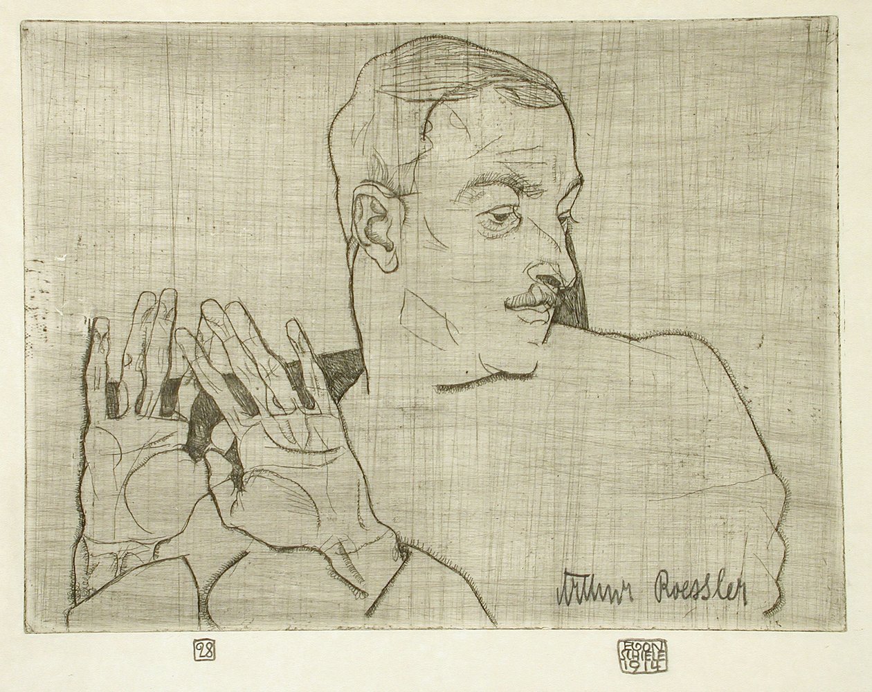 アーサー・レスラーの肖像画 作： エゴンシーレ
