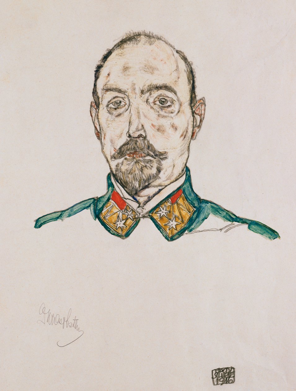 1916年の初等航海士の肖像 作： エゴンシーレ