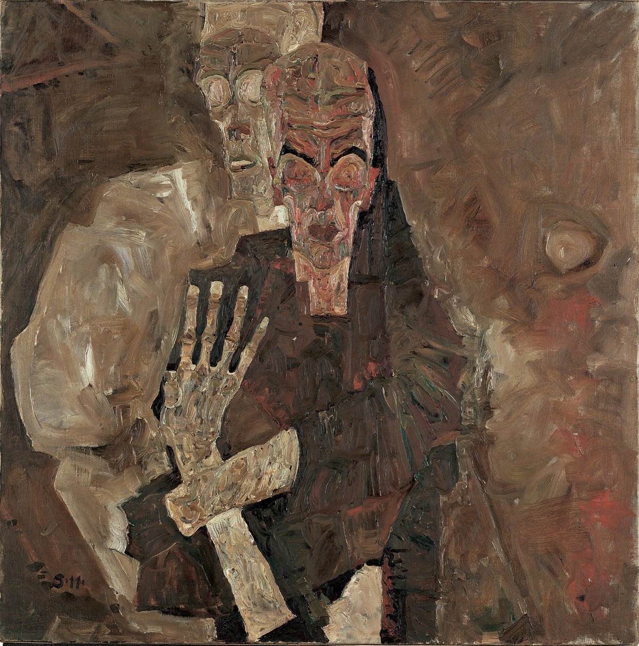「自己を見る者」II（「死と男」） 作： エゴンシーレ