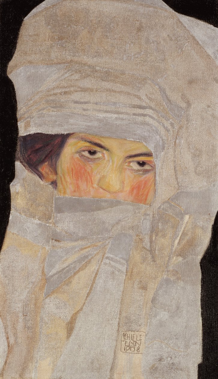 アーティストの姉妹、メラニー、1908 作： エゴンシーレ