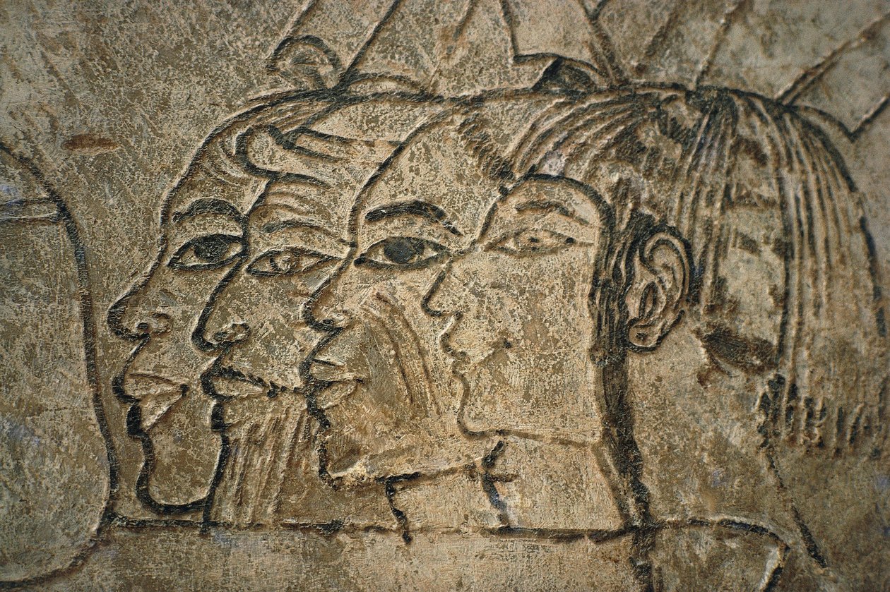 エジプト、西テーベ、シェイク・アドン・エル・クルナ（Sheikh Adn el-Qurna）。ラモスの墓。壁画 作： エジプト第18王朝