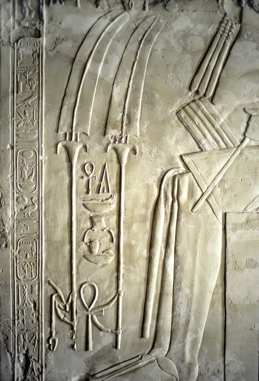 エジプトの古代遺跡：ヒエログリフ。ケルーエフの墓（TT192）（第18王朝 作： エジプト第18王朝