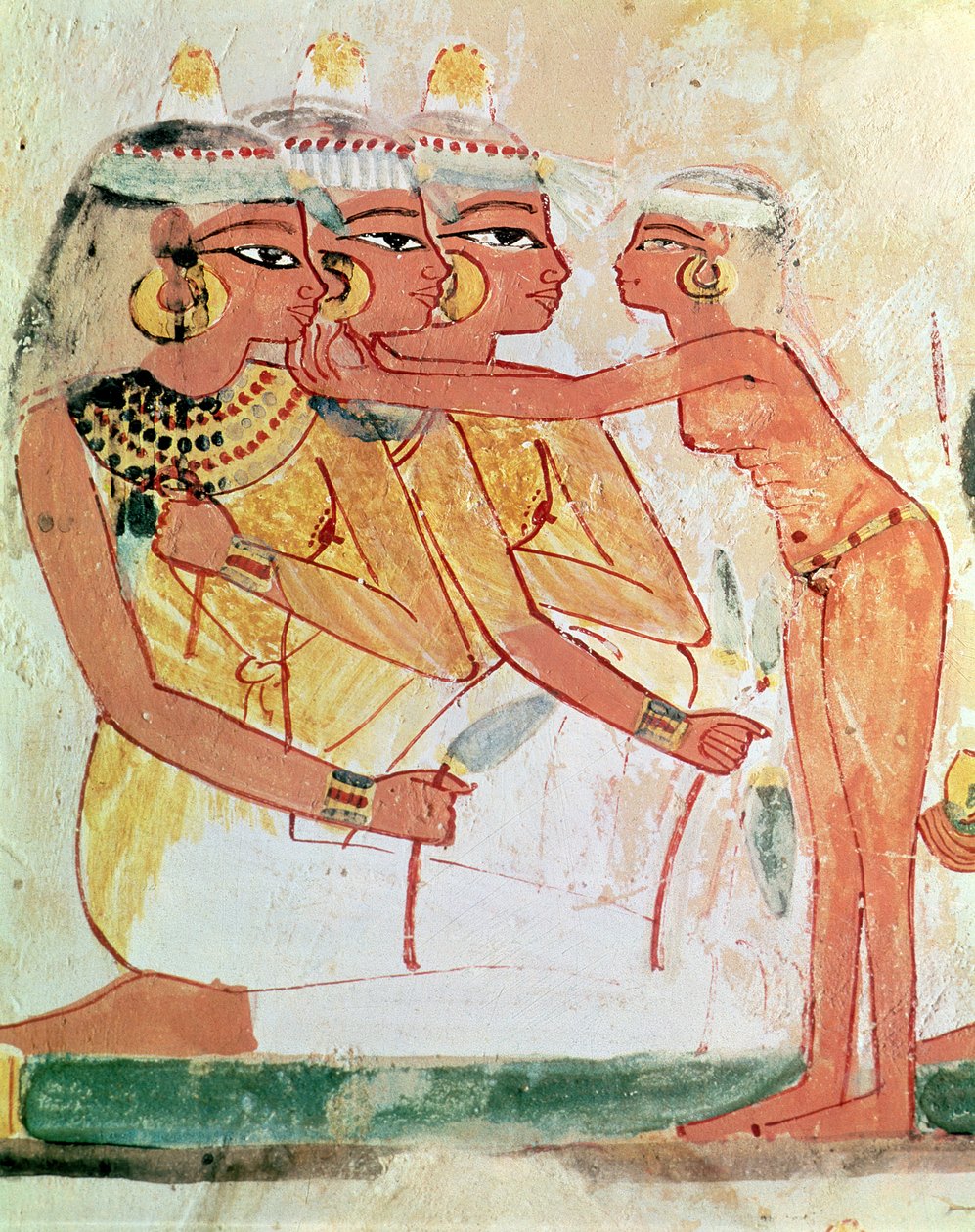 女性のトイレ、ナクトの墓、新王国、紀元前1400年頃（壁画） 作： エジプト第18王朝